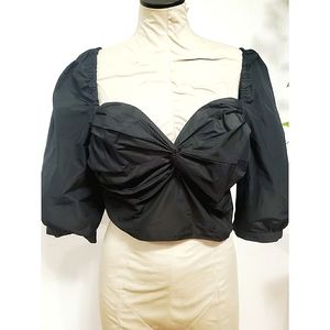 Zara Black Satin Top